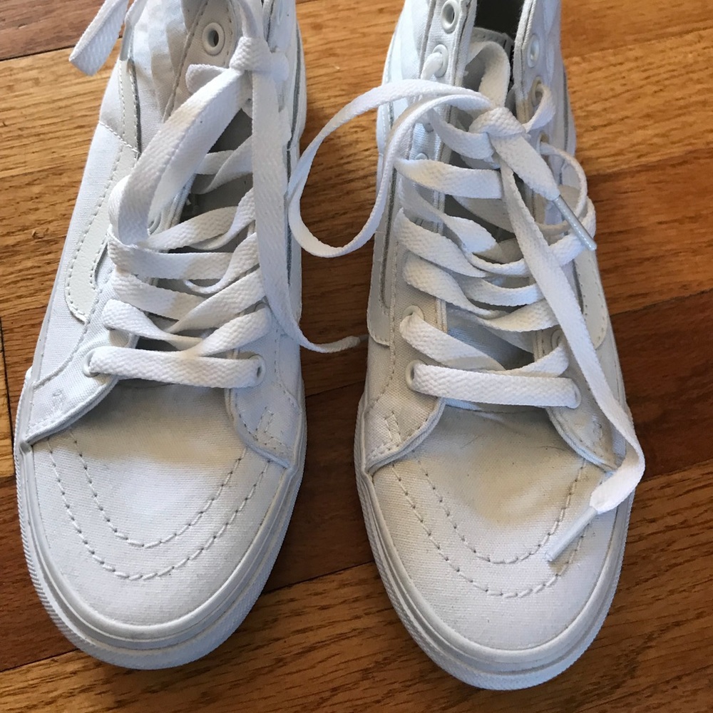 VANS white high top sneakers